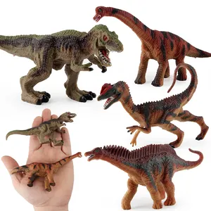 Atacado crianças plástico macio mini pvc pequeno 3d realista dinossauro animal figura kits dinossauros modelos conjunto brinquedos