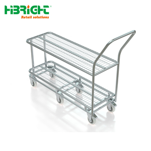 Heavy Duty 6-Wheel Stock Picking <b>Trolley</b> Industrial U-Boat <b>Platform</b> Truck with Dual Handles for Narrow Aisle Logistics - Product Image 6