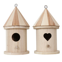 Nichoir à colibris moderne en bois pour oiseaux sauvages, décoration de jardin, cage pour animaux de compagnie dans un emballage en carton