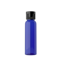 Bouteille ronde en PET de 60 ml avec bouchon à clapet, impression de logo personnalisée, pour l'emballage de cosmétiques et d'hydrolats