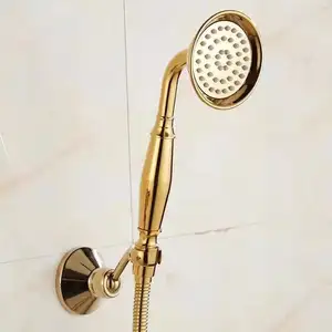 浴室黄铜仿古淋浴喷头可伸缩手持淋浴套装