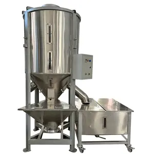 Stainless steel hot air drying of chemical raw materials plastic particles multifunctional circulating vertical mixer