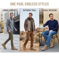 Chaussures de sport pour hommes en cuir kaki et maille, légères, basses, confortables, à lacets, avec logo personnalisé, vente en gros, usine OEM