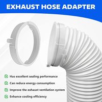 Connecteur de tuyau de climatisation, interface de conduit d'évacuation d'air réglable en ABS, adaptateur de tuyau de climatiseur portable blanc compatible