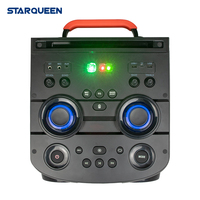 Enceinte portable DISCO LIGHT BIG PA Column MP3 double 12 pouces Boombox Alexa active Bluetooth sans fil pour fête avec laser LED et son puissant