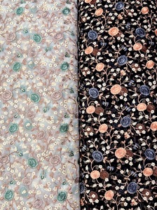 Trendy Embroidered 100% Natural Georgette Fabric for Girls Dresses for Weddings and Fashion - Product Image 3