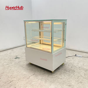 Vitrine Réfrigérée Commerciale Noire pour Pâtisserie, Refroidissement par Air, Exquise, à Trois Niveaux, pour Gâteaux et Desserts, avec Vitrage Trempé - Product Image 4