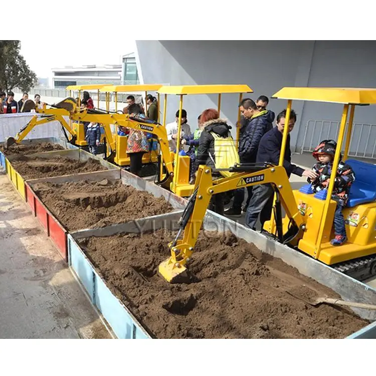 Nuevo diseño de Parque de Atracciones juego niños Mini juguetes eléctricos niños excavadora paseos