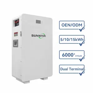 Batería Sunwave para almacenamiento de energía en el hogar Batería de pared para el hogar 48V 200Ah 10kWh 15kWh