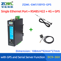 Router Industrial 4G LTE con 2 Puertos RS485/422, Servidor Serial, Gateway Modbus, MQTT/HTTP/JSON, GPS y Ranura para Tarjeta SIM para Exteriores