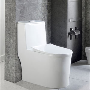 Cuenco de WC de cerámica alargado de doble descarga moderno, tanque oculto para el hogar, hoteles, drenaje de trampa en S adecuado para baños para niñas chinas - Product Image 3