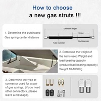 SINGSAM Vérins à gaz de compression pour capots arrière et hayons de voiture, en acier/acier inoxydable, capacité de charge 90 lbs, ISO9001/ROHS