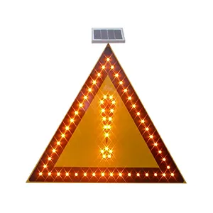 solar traffic sign flashing triangle led traffic signs with light solar power