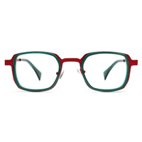 PES523 Nouvelles lunettes optiques rectangulaires populaires de style rétro, en acétate transparent noir écaille de tortue