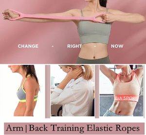 8 Workout Resistance <strong>Band</strong> Silicone <strong>Arm</strong> Back Shoulder Exercise Elastic Rope Silicon Yoga Straps - Product Image 6