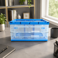 Boîte de rangement pliable pour documents, en plastique transparent, pliable, organisateur pour la maison et le bureau, empilable, boîte d'archives personnalisée