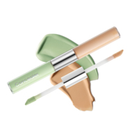 Crayon correcteur de maquillage double embout, logo personnalisé, lumière verte, neutralisant les cernes, les cicatrices, les imperfections, crème correctrice pour les yeux