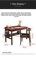 Bureau d'ordinateur moderne pour la maison et le bureau, en bois massif durable, grand bureau de jeu et d'étude avec tiroir et armoire de rangement, vente chaude