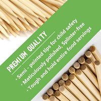 Brochettes coréennes jetables en bambou, finition lisse, manche long et durable, lot de 1000 pièces pour la cuisson et les barbecues en extérieur