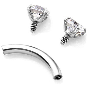 Tige Courbe en Acier Inoxydable pour Piercing Sourcil M1.0 1.2x6mm 1.2x8mm 1.2x10mm 1.2x12mm Accessoires de Bijoux DIY - Product Image 2
