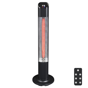 Chauffage d'extérieur portable électrique infrarouge en fibre de carbone 2000W avec protection anti-renversement et oscillation, portée 75 m, pour usage domestique extérieur - Product Image 1