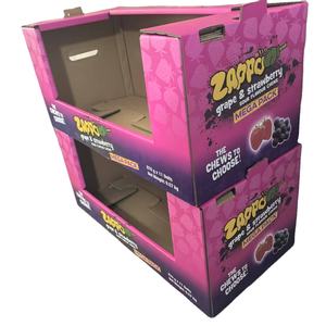 Sacoche en carton personnalisée de Sam's WM Bonbons à grignoter Boîte de présentation en carton ondulé empilable PDQ <span class=keywords><strong>pour</strong></span> supermarché - Product Image 4