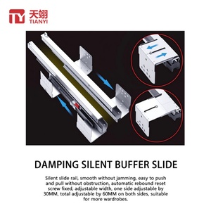 Premium <b>Wardrobe</b> Hardware Aluminum Alloy Wall Mounted Detachable Pull Out Clothes Storage <b>Box</b> - Product Image 5