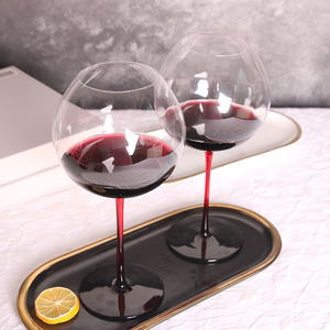 <span class=keywords><strong>Verre</strong></span> à <span class=keywords><strong>vin</strong></span> rouge en cristal soufflé à la main <span class=keywords><strong>avec</strong></span> <span class=keywords><strong>pied</strong></span> <span class=keywords><strong>noir</strong></span> et tige rouge en vrac de Chine - Product Image 4