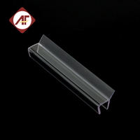 ANFU AF-P27 Porte de douche en verre moderne pour hôtel, avec barre de finition transparente de luxe et vitrage en vinyle