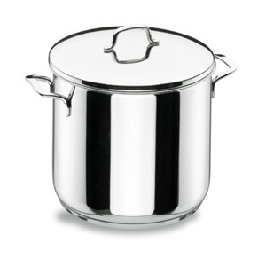 Pentola alta gourmet con coperchio da 12 quarti in acciaio inossidabile per zuppe e brodo - Product Image 1