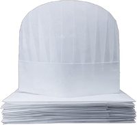 Chapeau de Chef Chapeaux de Chef jetables Chapeaux de boulangerie bricolage réglables pour enfants et adultes Baker Cuisine Cuisine Chef Cap Décorations Blanc