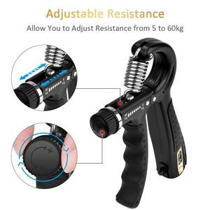 New Có Thể Điều Chỉnh Nặng Gripper Tập Thể Dục Tay Exerciser <span class=keywords><strong>Grip</strong></span> Cổ Tay Đào Tạo Tay <span class=keywords><strong>Grip</strong></span> Strengthener Với Counter - Product Image 2