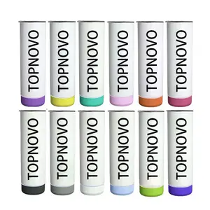 Topnovo New Colors Fast Shipping Vacuum Double Wall 20oz Insulated Tumbler 20oz Tumbler With Straw