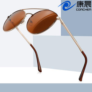 Nouvelles lunettes de soleil aviateur en métal pour hommes, verres polarisés TAC UV400, pour la conduite, la pêche, les voyages, les tenues tendance - Product Image 5