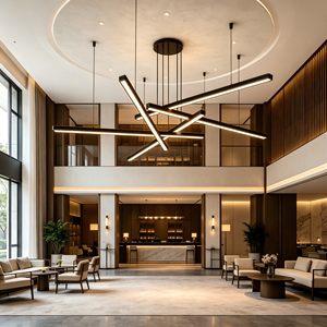 Luminaires suspendus linéaires LED <span class=keywords><strong>pour</strong></span> <span class=keywords><strong>bureau</strong></span> et commerce, luminaires suspendus modernes <span class=keywords><strong>pour</strong></span> salon et escalier, noir, télécommande, aluminium, 3 ans de garantie - Product Image 1