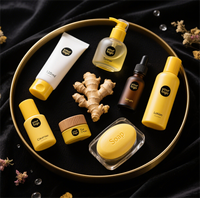 Ensemble de soins du visage OEM au curcuma apaisant et hydratant en 6 pièces, acide hyaluronique |   Extraits naturels pour éclaircir la peau sensible