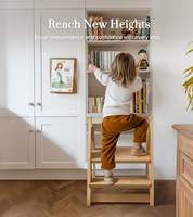 Tabouret d'appoint moderne en bambou pour enfants, mobilier écologique et durable avec siège rigide pour la maison, la salle de bain, la cuisine et les tout-petits