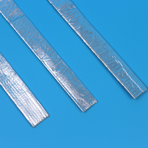 Escudo térmico Reflectante <span class=keywords><strong>Aluminio</strong></span> <span class=keywords><strong>trenzado</strong></span> Escudo reflectante Calor Manga de gestión de cables de fibra de vidrio Manga de fibra de vidrio aluminizada - Product Image 4