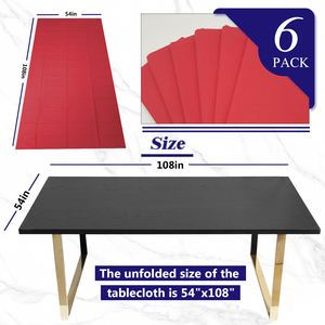 Trung Quốc Đỏ 54 '* 108' thân thiện với môi dùng một lần 3-ply Khăn trải bàn giấy cho khách sạn nhà hàng sử dụng - Product Image 5