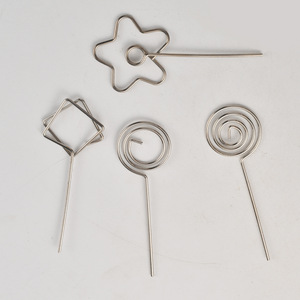 Porta Tarjetas Metálico para Arreglos Florales Platinum Link de Wenzhou, Inserto Plateado para Ramos, Decoración Moderna y Sencilla - Product Image 1