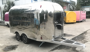 304 Stainless Steel Round Small Food Trailer With DOT Certificate and CE for Sale Restaurant Food Truck With Full <b>Kitchen</b> - Product Image 5