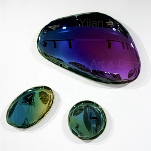 Lujo Style3D Metal pared decoración artística elegante hecho a mano pescado <span class=keywords><strong>escala</strong></span> colgantes Duotone Acero inoxidable pared escultura - Product Image 5