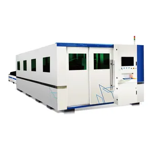 fiber laser cutting machine with protective cover and exchange table