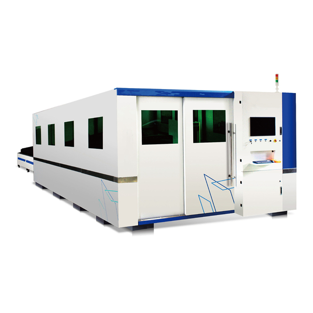 Fiber Laser Cutting Machine with Protective Cover and Exchange Table