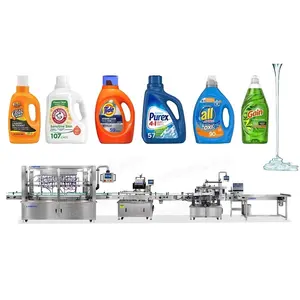 Automatic 5 L Detergent Liquid Plastic Bottle Filling And Sealing Machines Machine