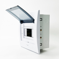 Boîtier de distribution électrique DMT 6 voies IP30 à installation encastrée, en plastique ABS et plaque d'acier galvanisé, 200A 220V