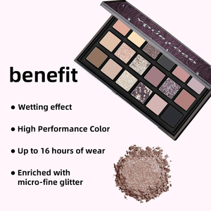 Biểu Tượng Tùy Chỉnh Sản Phẩm Trang Điểm 18 Màu Sắc Ép Matte Long Lanh Eyeshadow Palette Trang Điểm Chất Lượng Cao Không Thấm Nước Bóng Mắt - Product Image 6