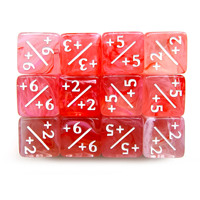 Jetons de comptage en acrylique 16 mm +/- en forme de cube, dés D6 en plastique marbré pour les statistiques des créatures et les accessoires de jeu de cartes