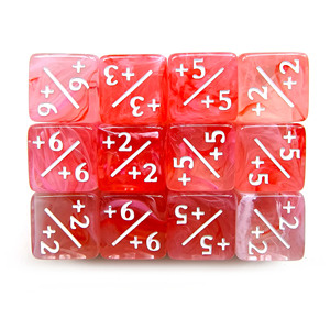 Acrylic 16 Mét +/- Counter Token nhựa Cube đá cẩm thạch cộng với trừ quầy D6 DICE cho sinh vật số liệu thống kê thẻ chơi game Phụ kiện - Product Image 2