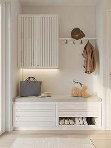 Modern Multi-Layer Wooden Storage <b>Rack</b> Simple Home and Dormitory Floor-<b>standing</b> Clothes Hanger Multi-functional <b>Shoe</b> Cabinet - Product Image 5